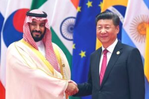 Xi Jinping și Mohammad bin Salman Al Saud