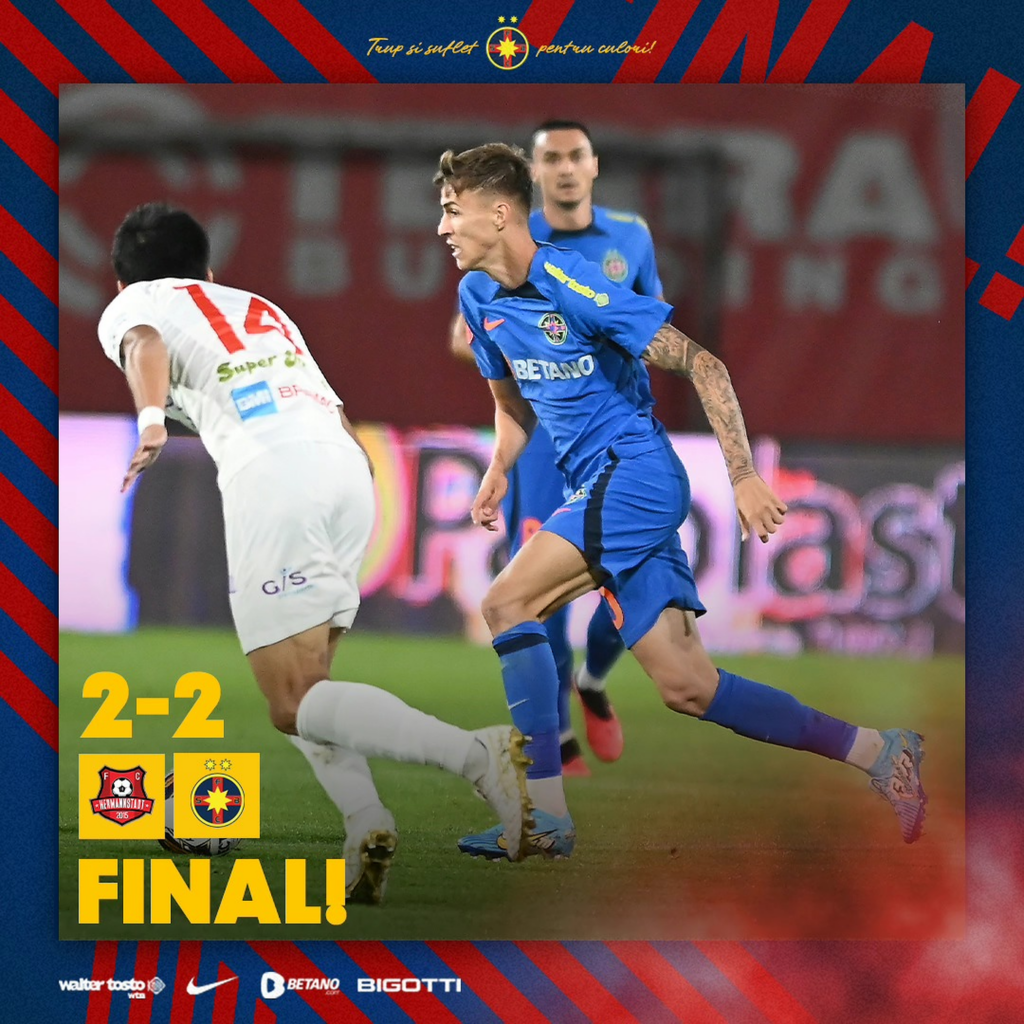 Video  FCSB – Hermannstadt 3-0. Roș-albaștrii, la 8 puncte de CFR Cluj!  Clasamentul SuperLigii