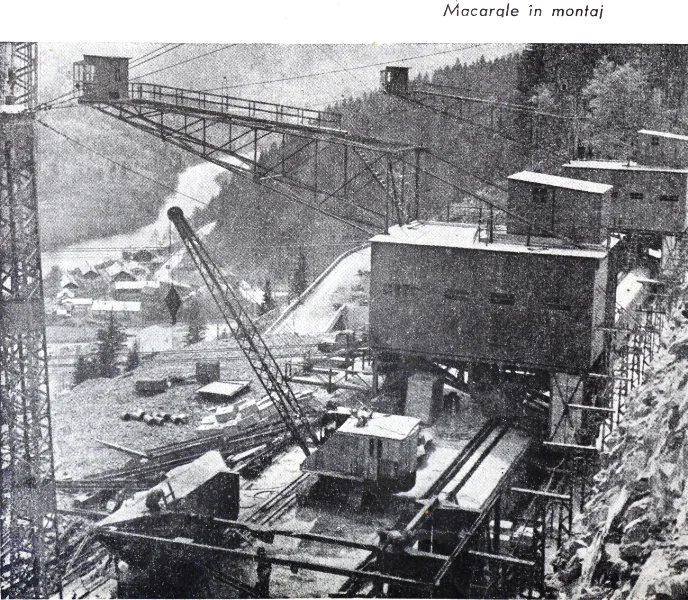 Imagini de la construirea barajului Bicaz