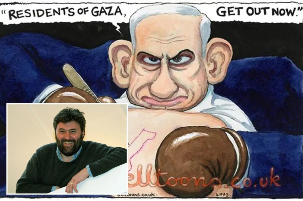 Cenzură la un colos media. Caricaturist dat afară din cauza unui desen cu Benjamin Netanyahu