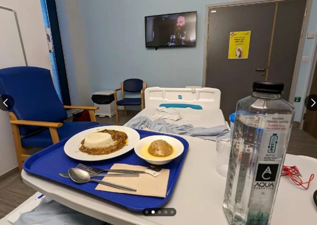 Ce a primit un român de mâncare într-un spital de stat din Londra. „Mișto hotel”