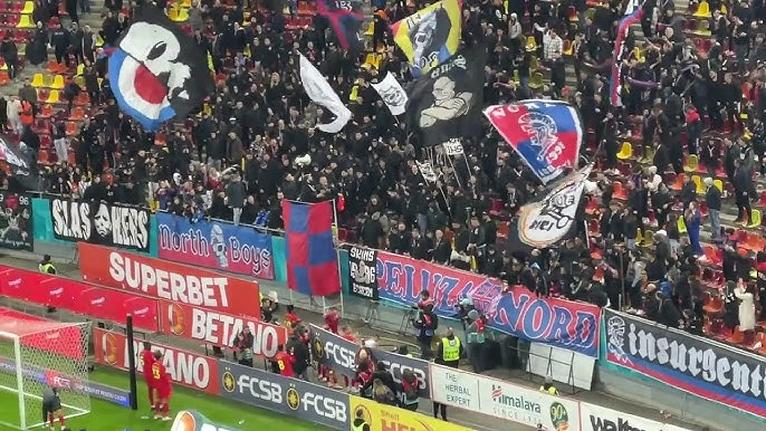 Peluza Nord, protest la meciul dintre FCSB și FCU Craiova