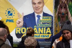 Panou electoral cu Rareș Bogdan de la alegerile europarlamentare din 2019, sursa - Dreamstime
