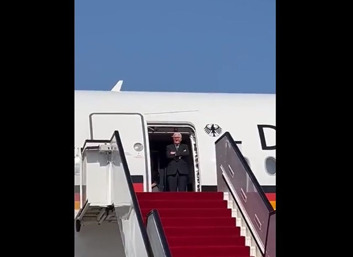 Frank-Walter Steinmeier, la uşa avionului
