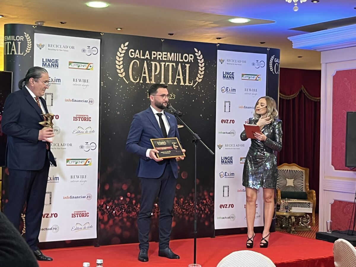 Andrei Carabelea, primar Piatra Neamț, la Gala Premiilor Capital: „ Avem o echipă axată pe viziune, misiune și valori”