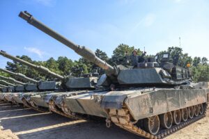 Tancuri M1 Abrams în Polonia. Ucraina a primit lotul de 31 de tancuri de fabricație militară în acest an.