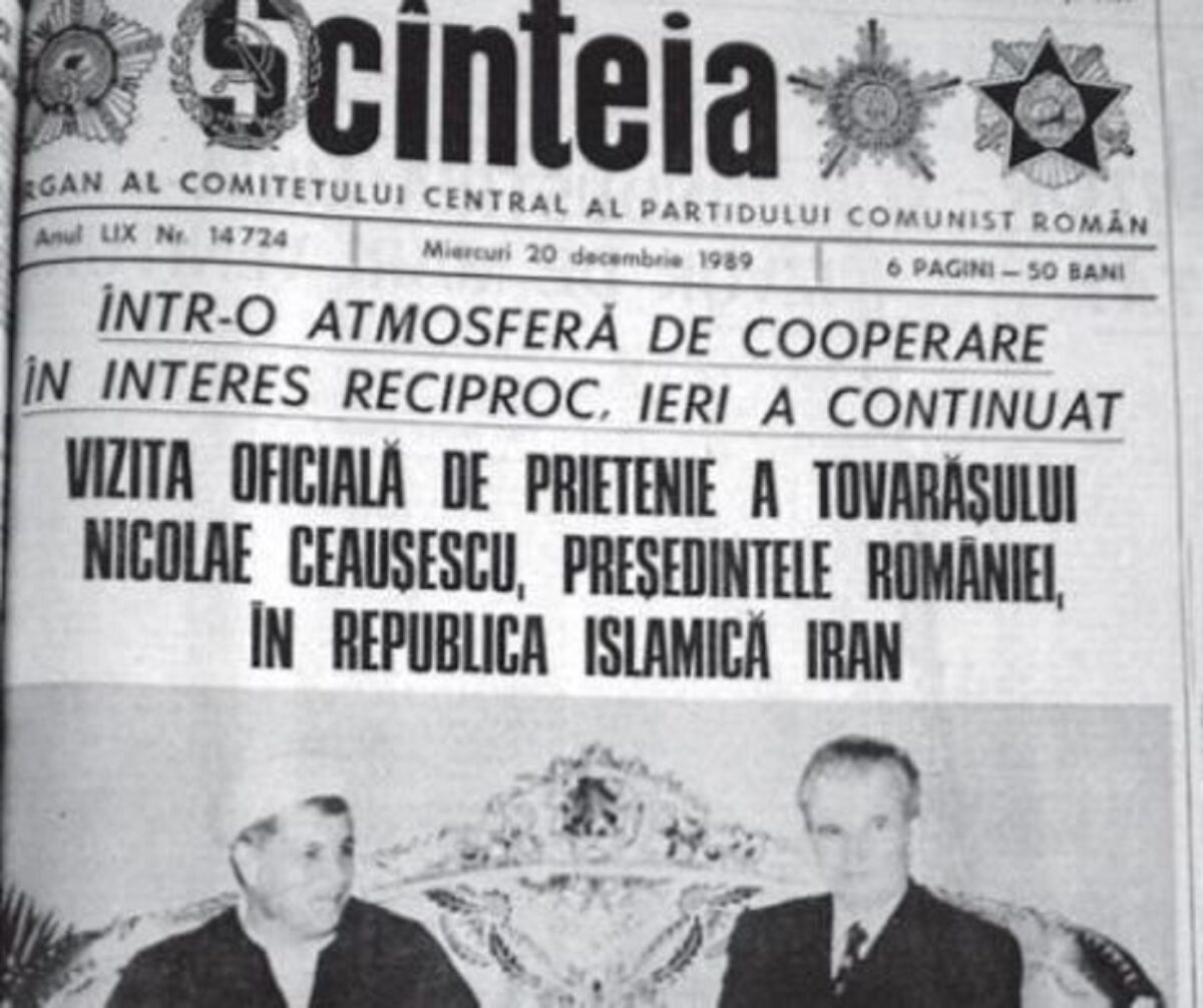 Ceaușescu și ultima vizită în Iran