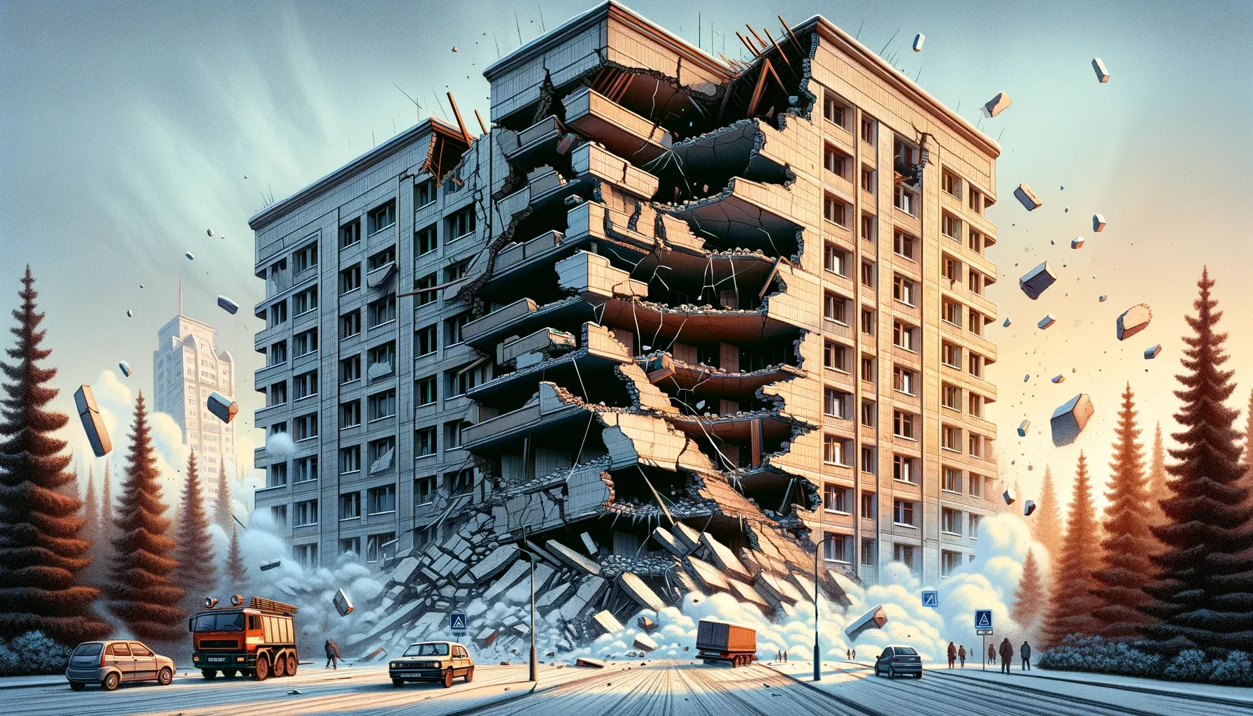 R1 (Clasa Rs I): Clădiri cu risc ridicat de prăbușire la cutremurul de proiectare.