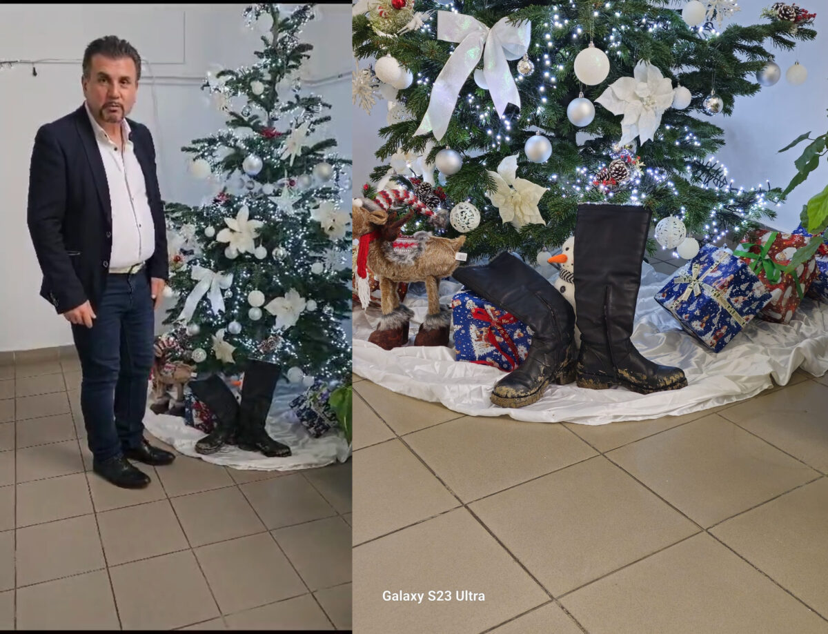 Primar din Arad, surprins în timp ce spală cizmele unui cetățean supărat din comună