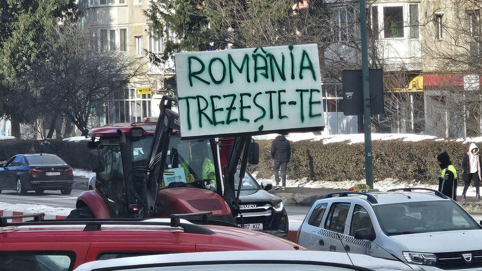 Fermierii brașoveni au ieșit în stradă