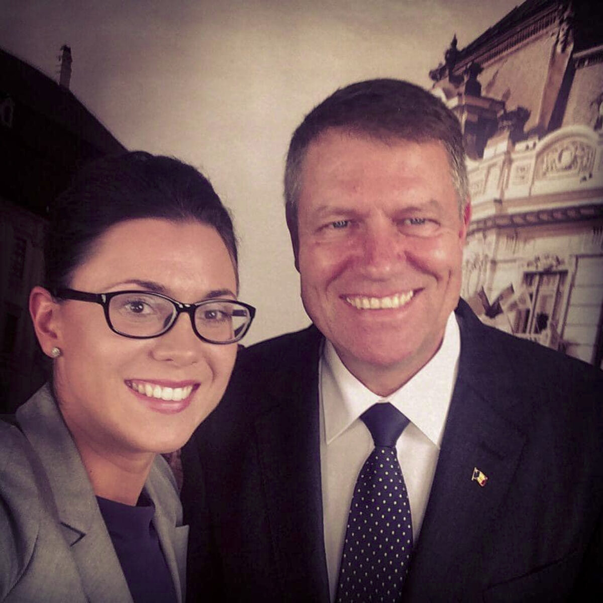 Natalia Morari cu Klaus Iohannis