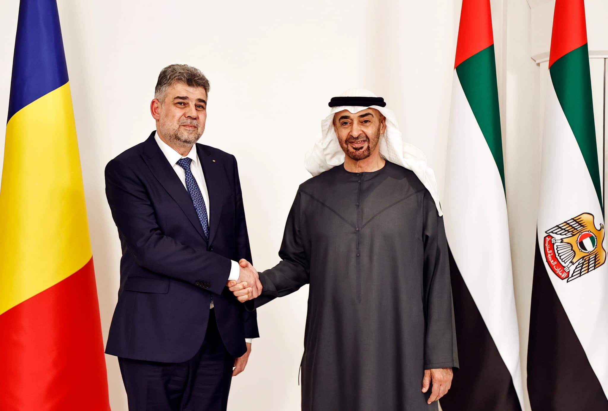 Marcel Ciolacu și Președintele Emiratelor Arabe Unite