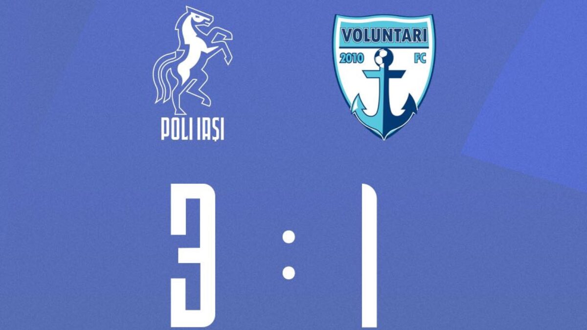 Play-out Superliga. Politehnica Iaşi a câștigat cu FC Voluntari (3-1)