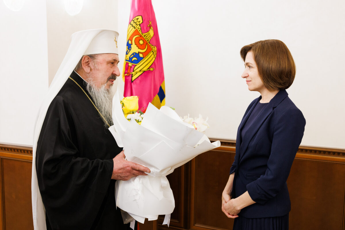 În Vinerea Mare, Maia Sandu s-a întâlnit cu Mitropoliții celor două biserici de la Chișinău