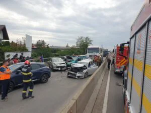 Trafic blocat pe DN1. Accident în lanț pe sensul spre București