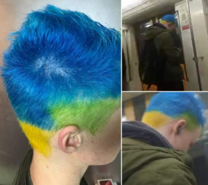 Un rus este urmărit penal pentru că și-a vopsit părul în galben și albastru