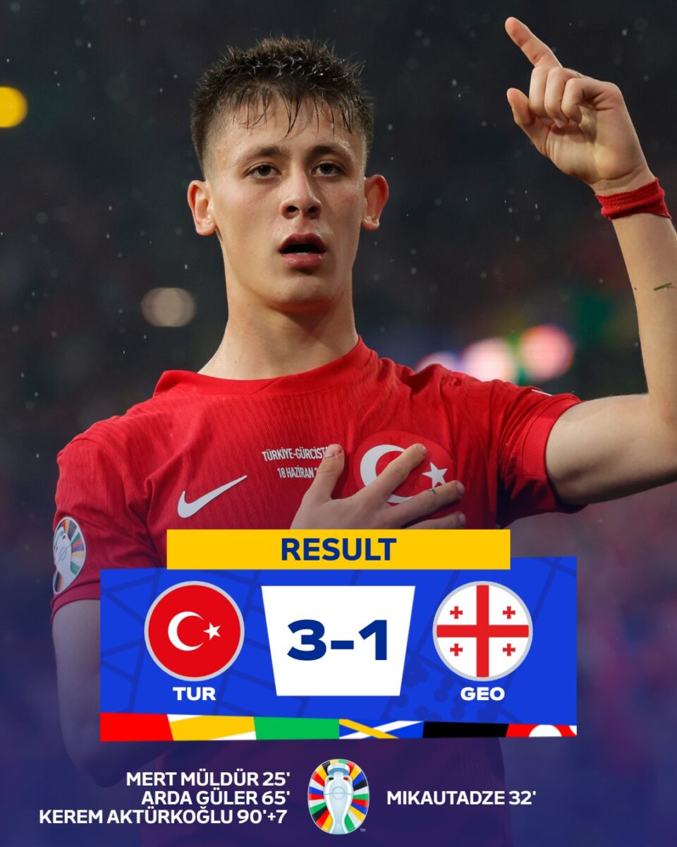 Euro 2024. Turcia și Georgia, spectacol într-un meci cu patru goluri și bătaie între fani
