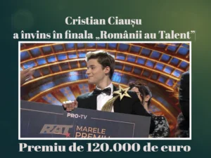 Cristian Ciaușu a învins în finala „Românii au Talent”. Ce va face cu premiul de 120.000 de euro