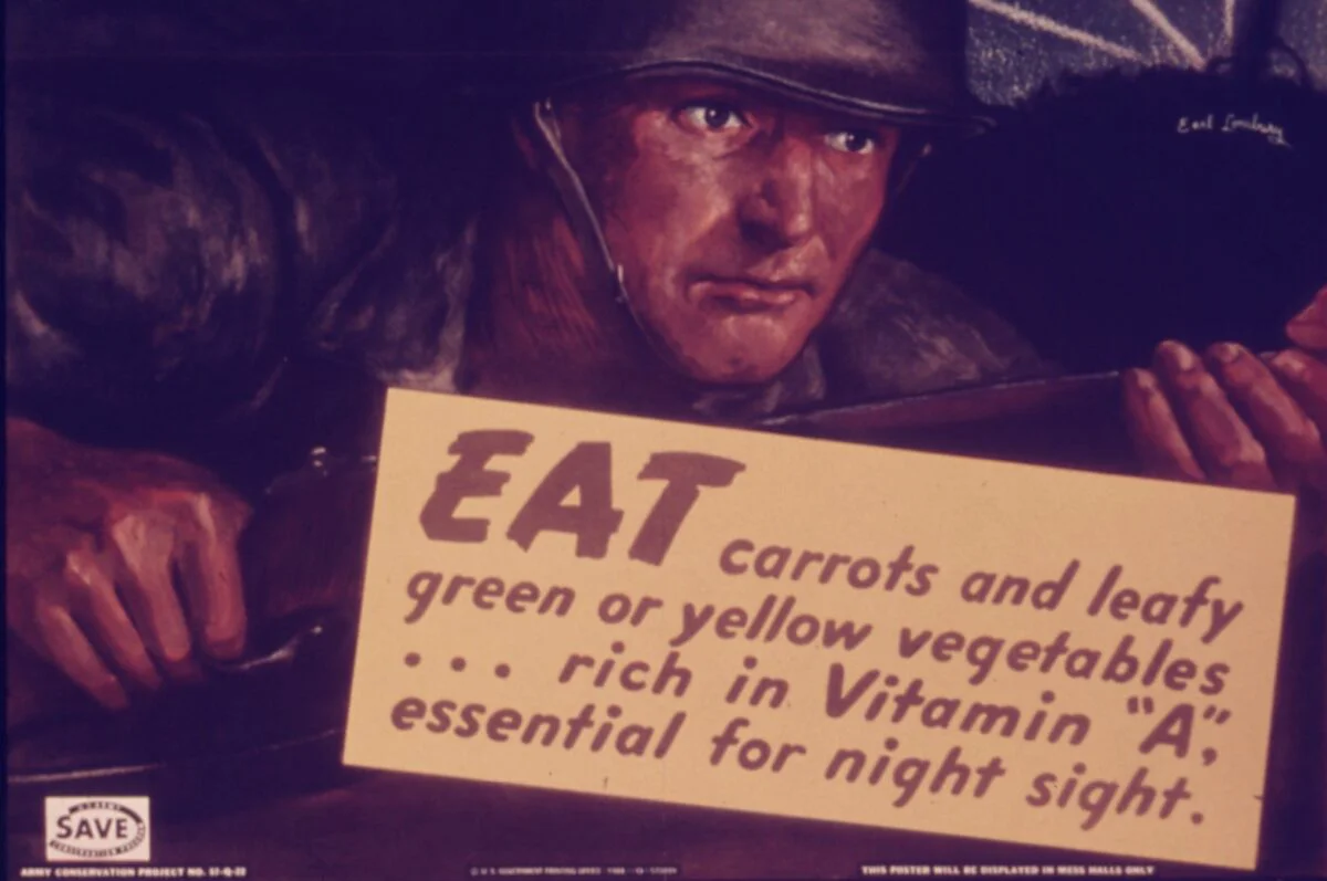Propagandă cu morcovi în a Al Doilea Război Mondial. Cum am ajuns să credem că ne îmbunătățesc vederea