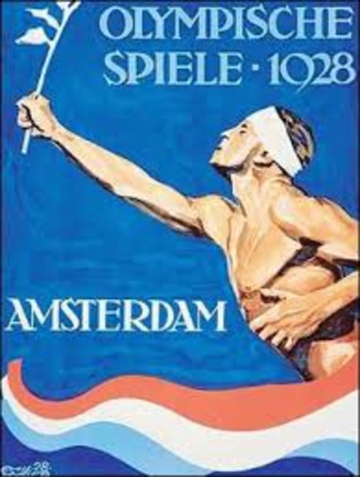 Banner Jocurile Olimpice 1928. Sursă foto: Wikipedia