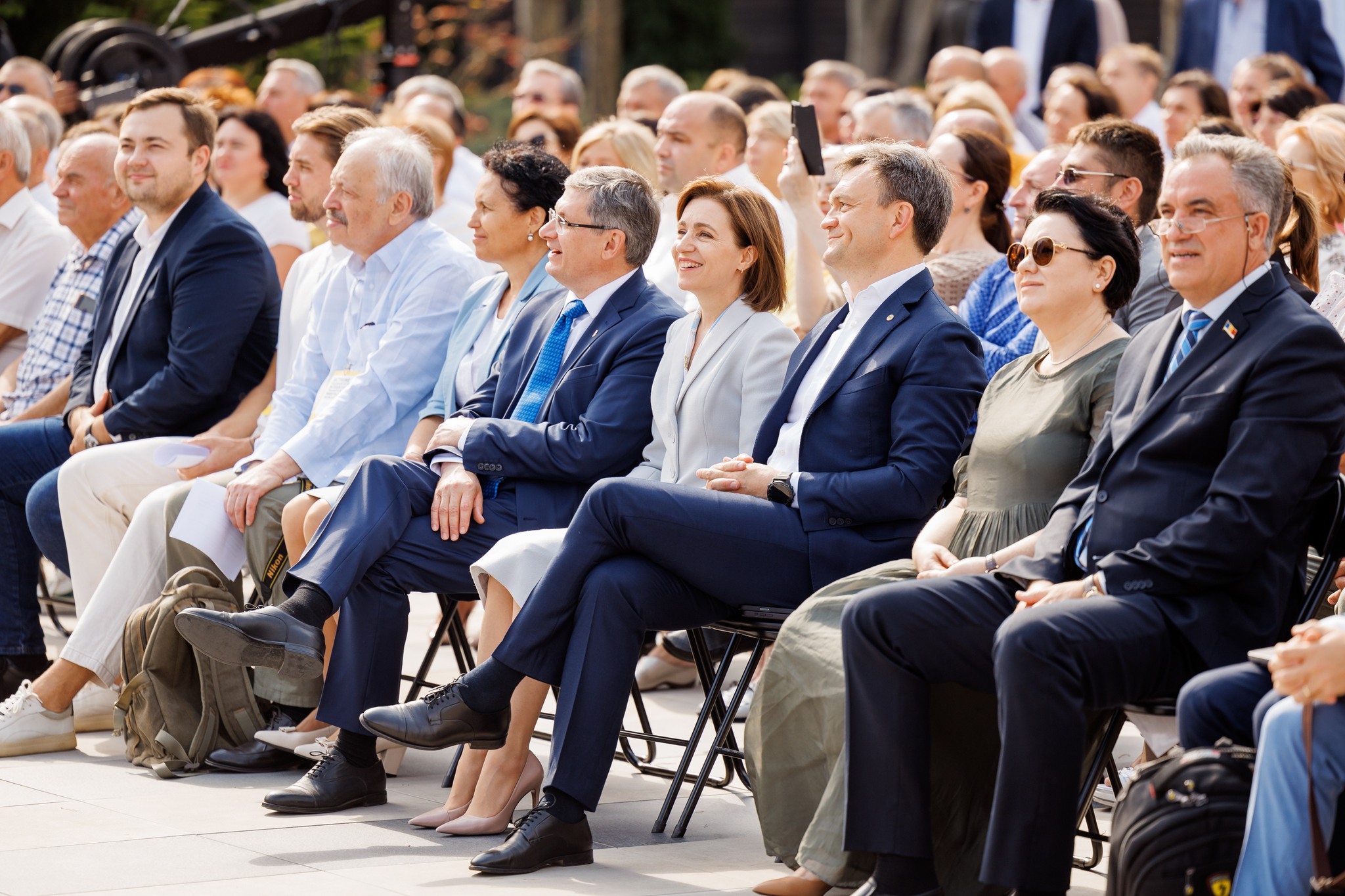 Președinta RM, Maia Sandu, premierul Dorin Recean, speakerul Igor Grosu