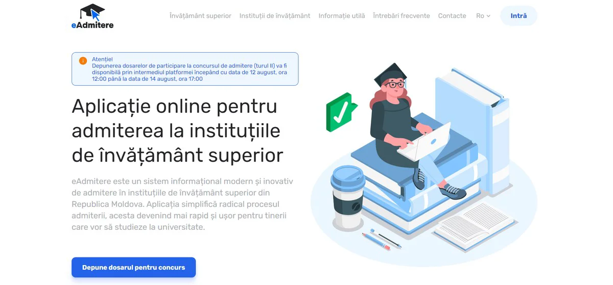 Site-ul oficial de admitere