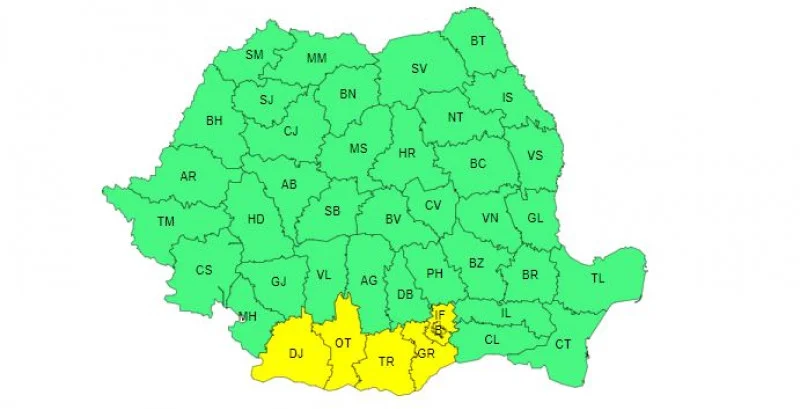 Cod galben de caniculă. Cât de cald va fi în Capitală și în sudul țării