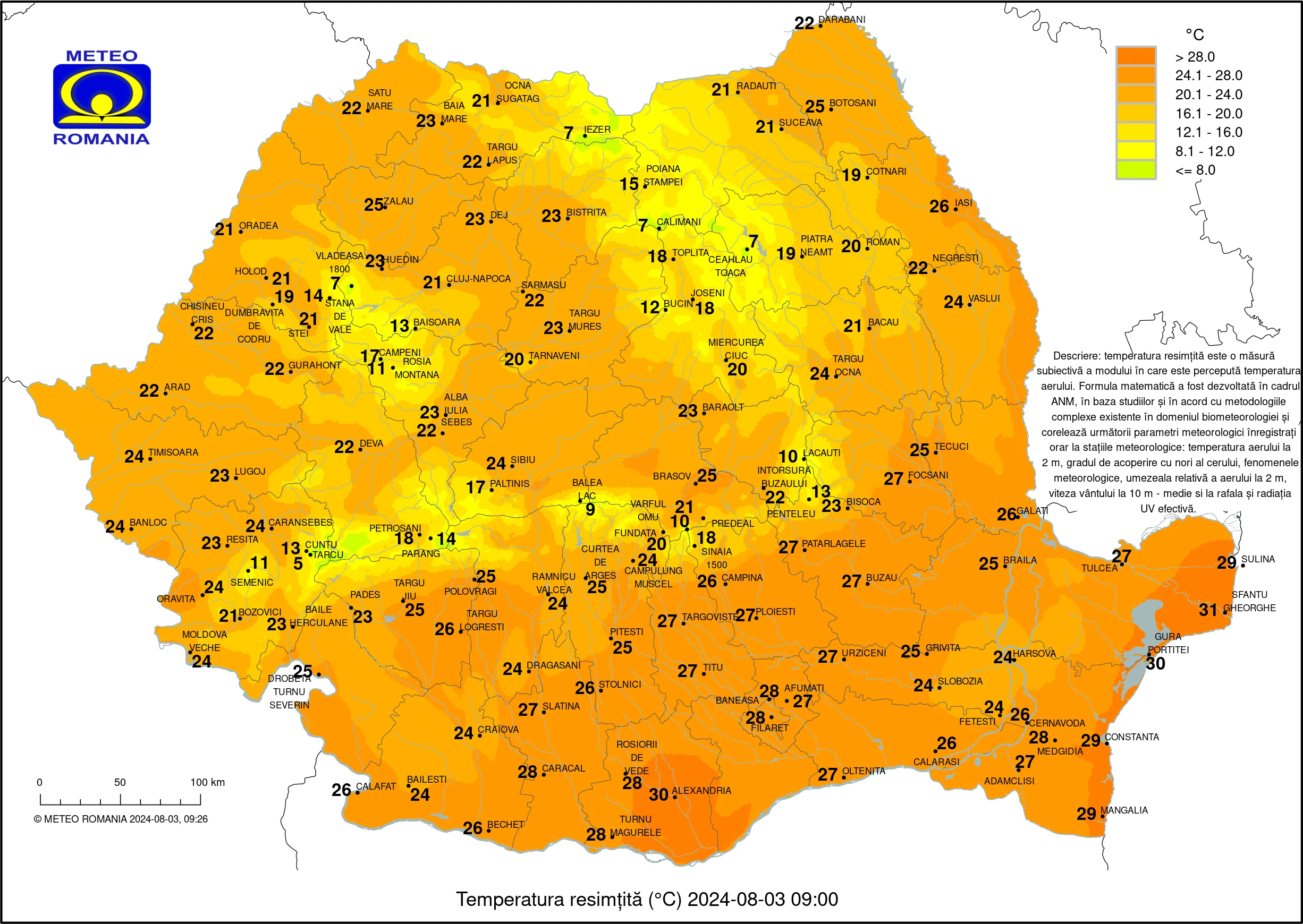 temperaturi resimțite