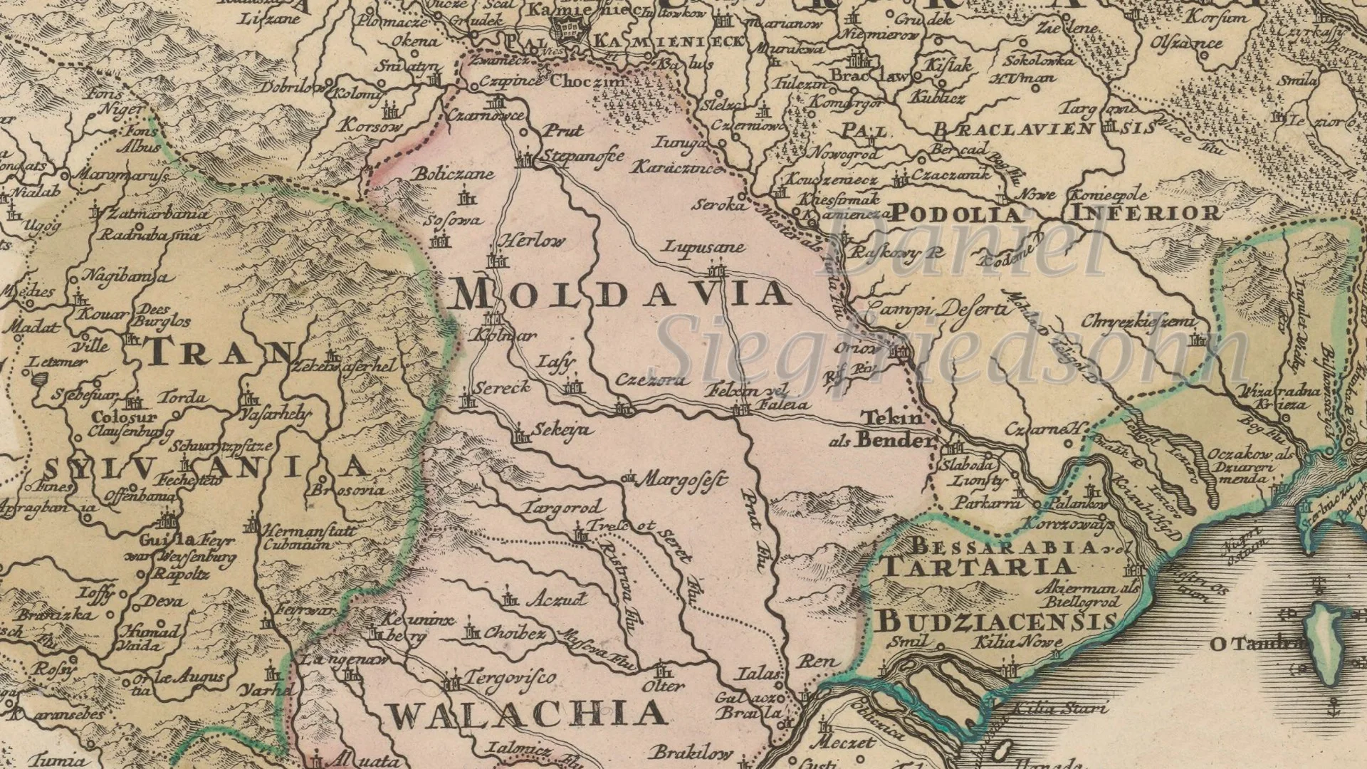 Hartă Transilvania și Moldova