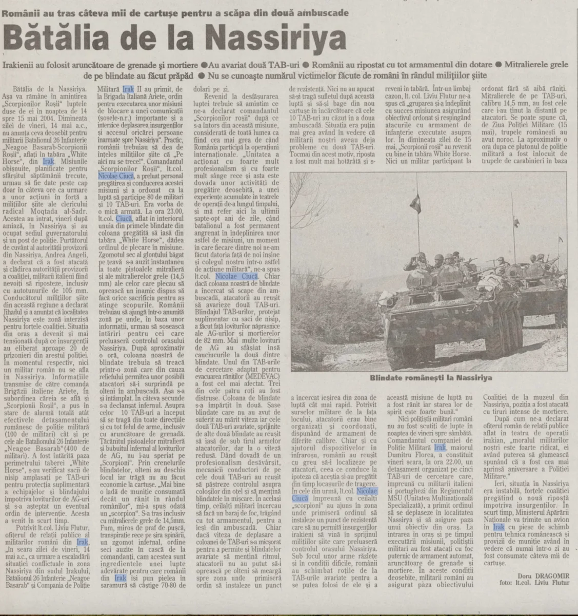 Batalia Nasiriya 2004, Ziua