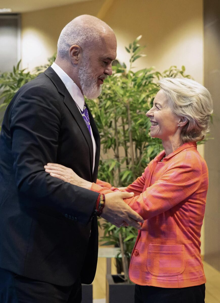 Edi Rama și Ursula von der Leyen 