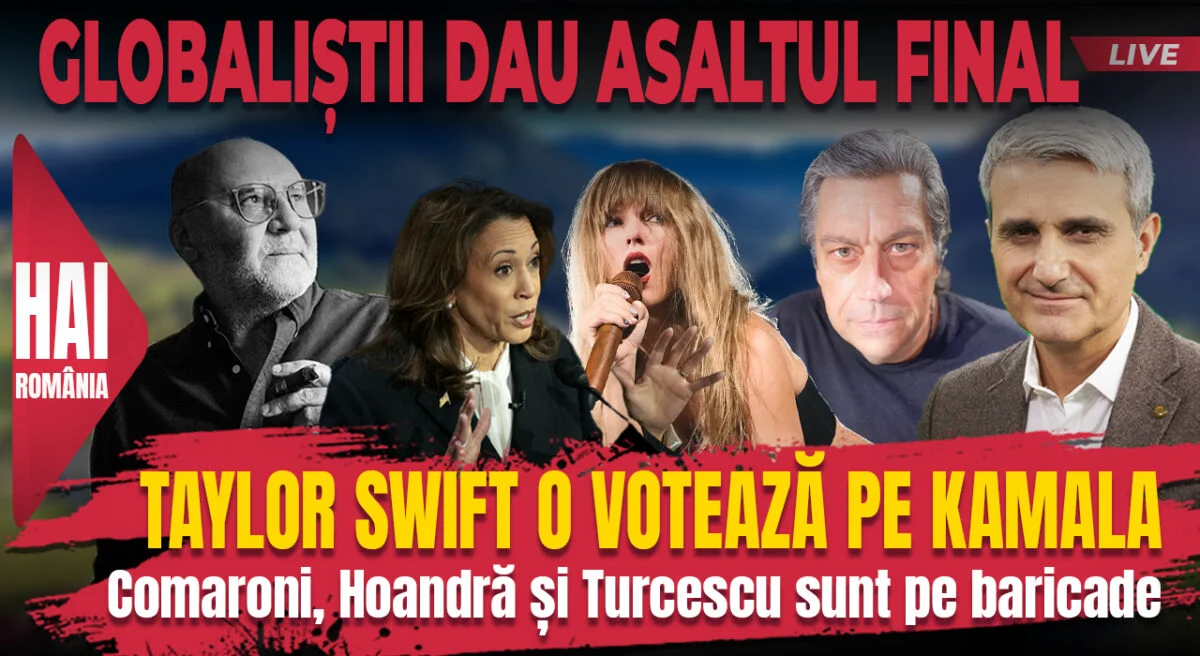 Taylor Swift o votează pe Kamala. Hai live cu Turcescu. Video