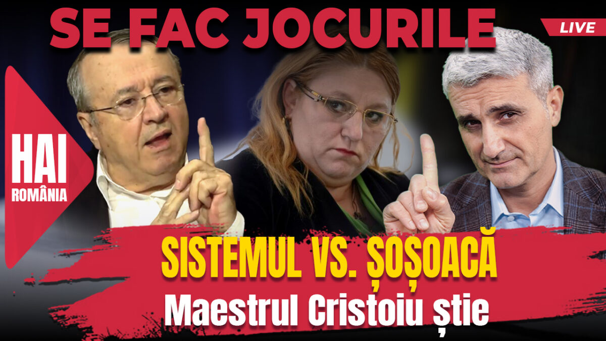 Sistemul vs. Șoșoacă. Hai live cu Turcescu la 12:00