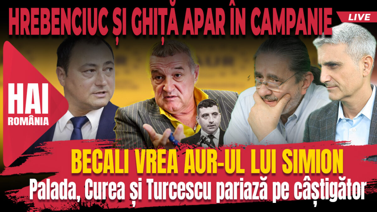 Becali vrea AUR-ul lui Simion. Hai live cu Turcescu