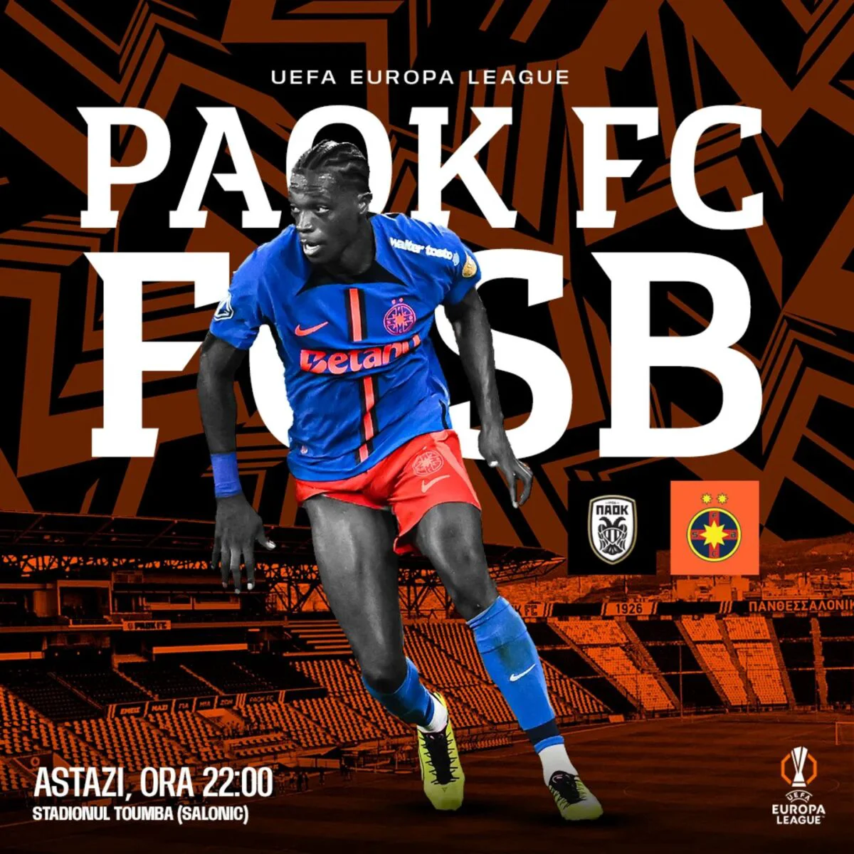 Liga Europa. PAOK - FCSB. Campioana României dă un test de maturitate în fața echipei lui Răzvan Lucescu