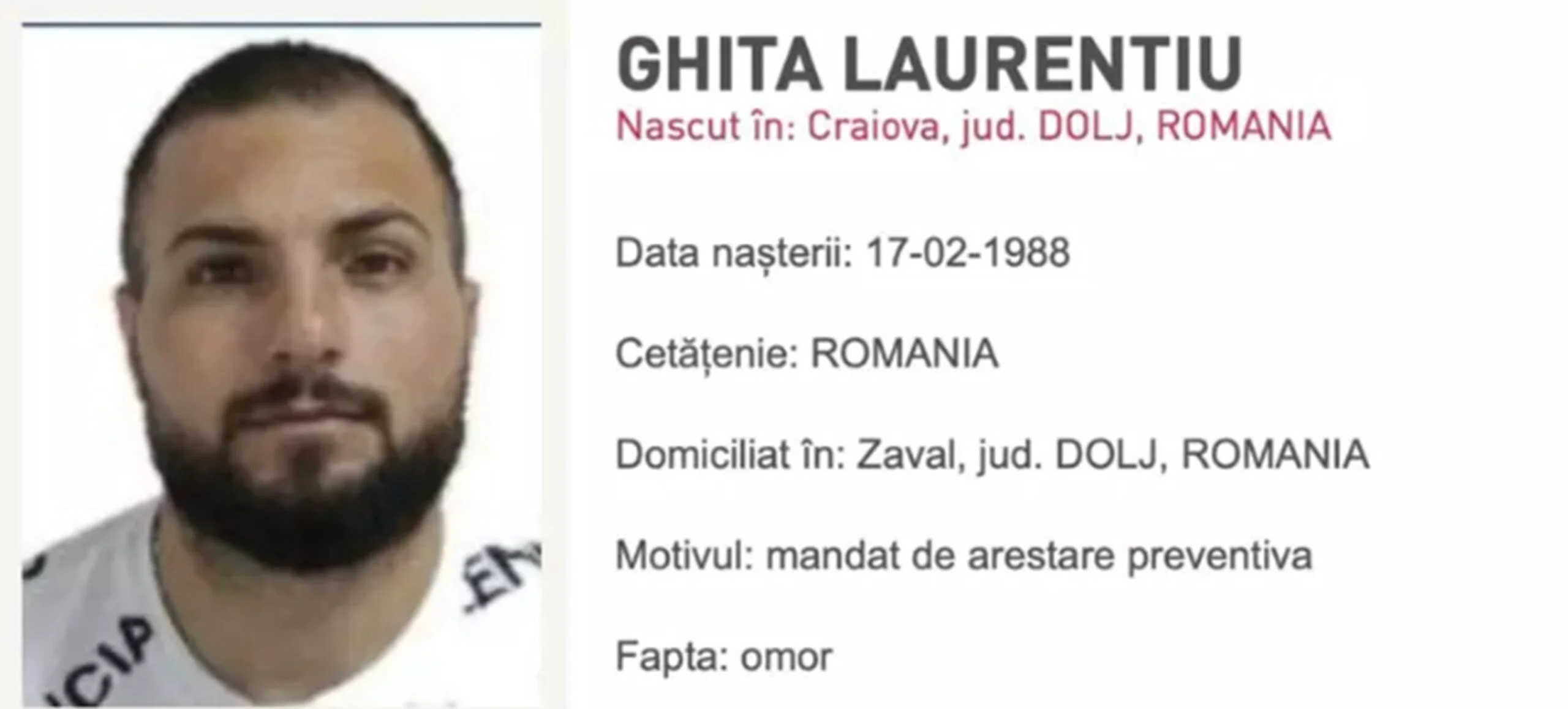 Laurențiu Ghiță, unul dintre cei trei criminalu ai lui Adrian Kreiner 