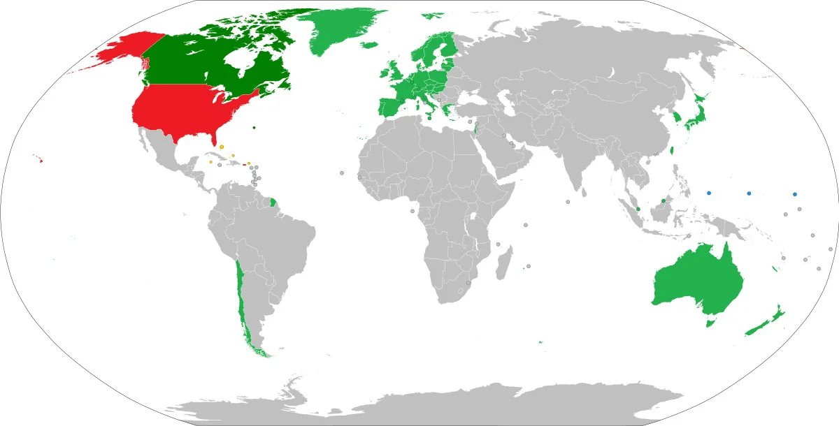 Harta Visa Waiver