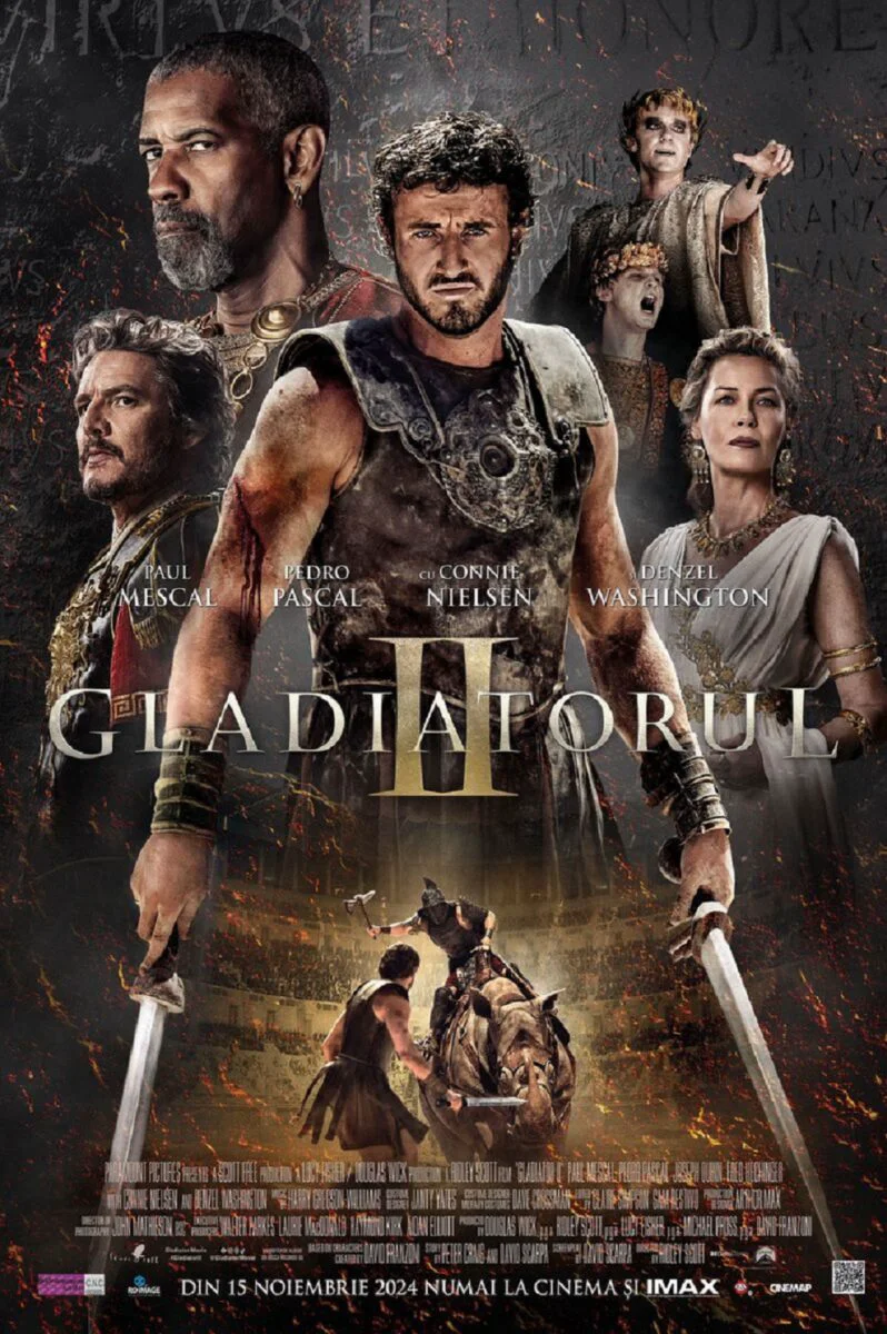 Critică dură pentru filmul ,,Gladiatorul II” din partea unui istoric ,,o porcărie hollywoodiană totală”