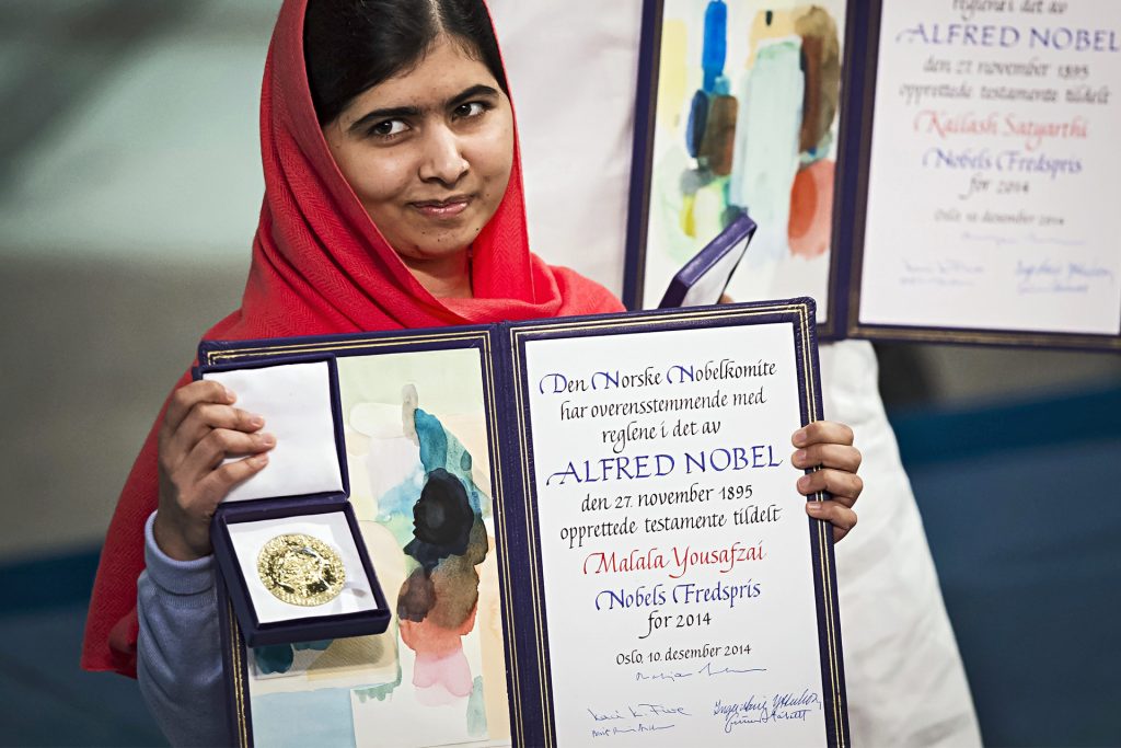 Malala Yousafzai, cea mai tânără laureată a Premiului Nobel pentru Pace