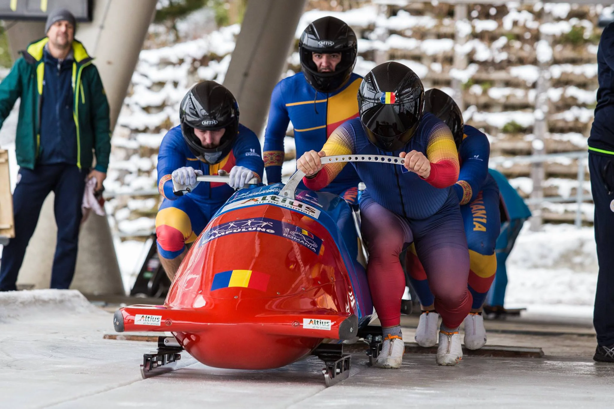 Echipa României la bob și sanie la campionat în 2019