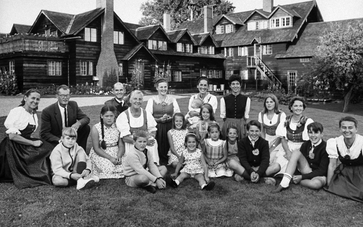 Adevărata familie von Trapp. Fotografie făcută în 1965