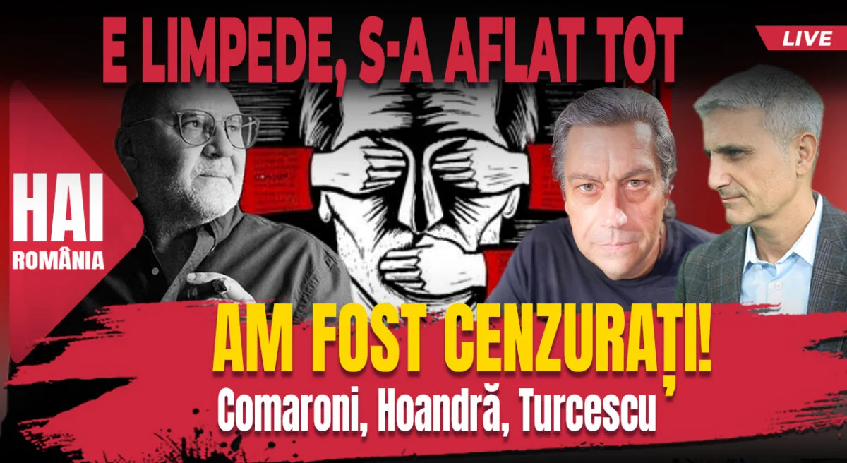 Am fost cenzurați! Hai live cu Turcescu la 12:00