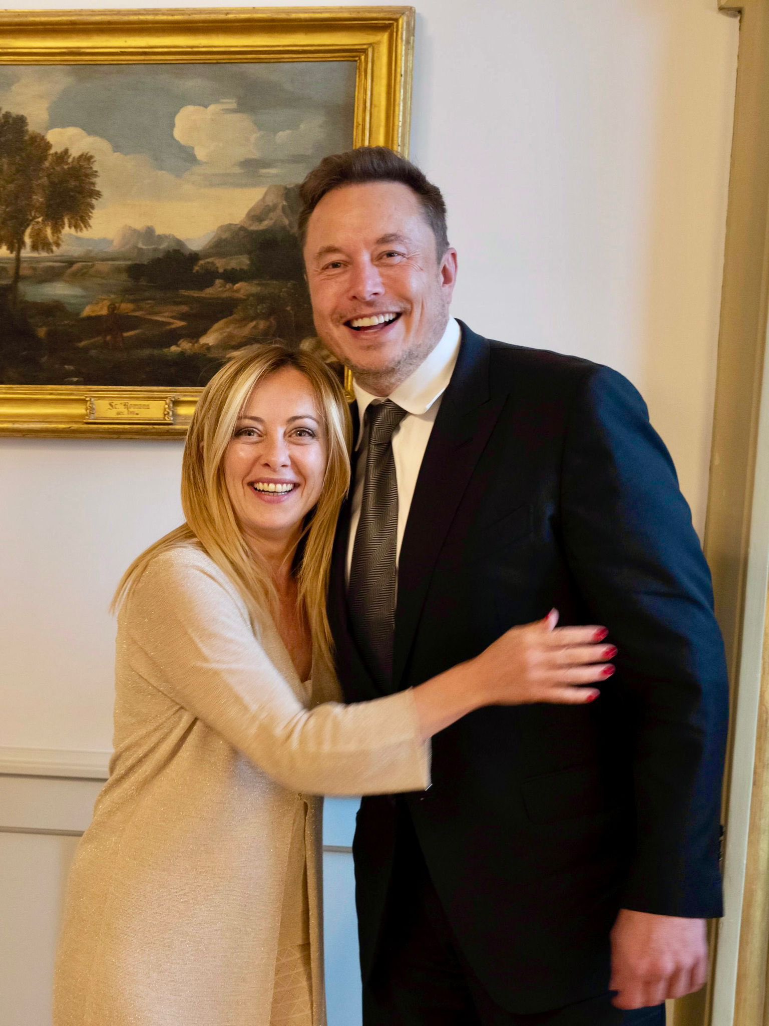 Giorgia Meloni și Elon Musk