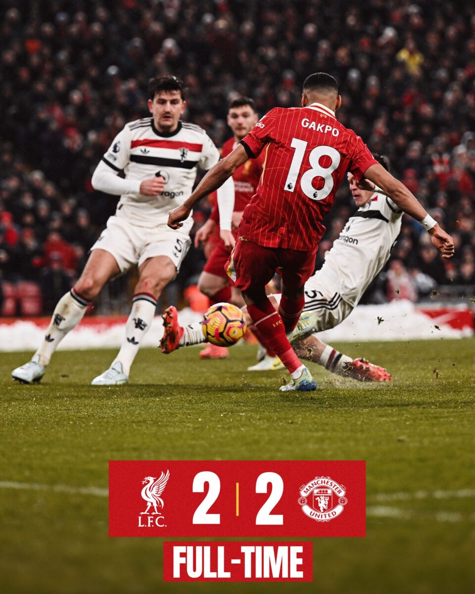 Liverpool - Manchester United, scor 2-2. Surpriză pe „Anfield Road”, lidera din Prmeier League, blocată de o echipă în derivă