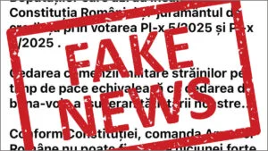 Avertizare MApN: O nouă știre falsă a creat panică printre români