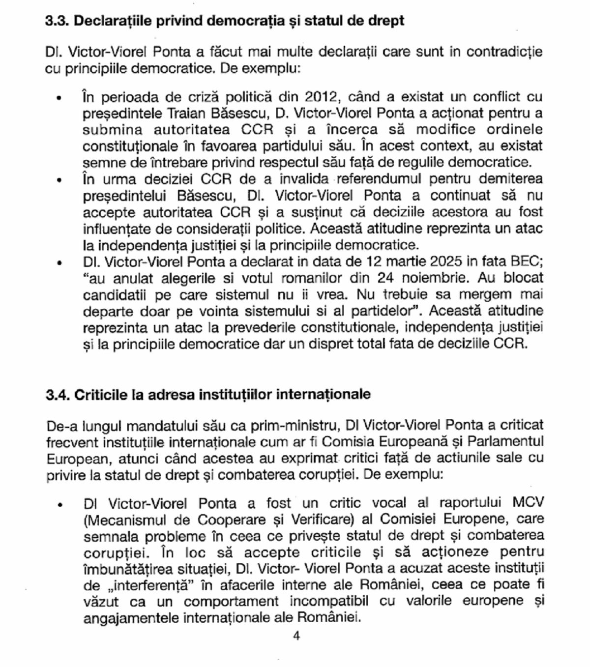 Contestație CCR, Ponta