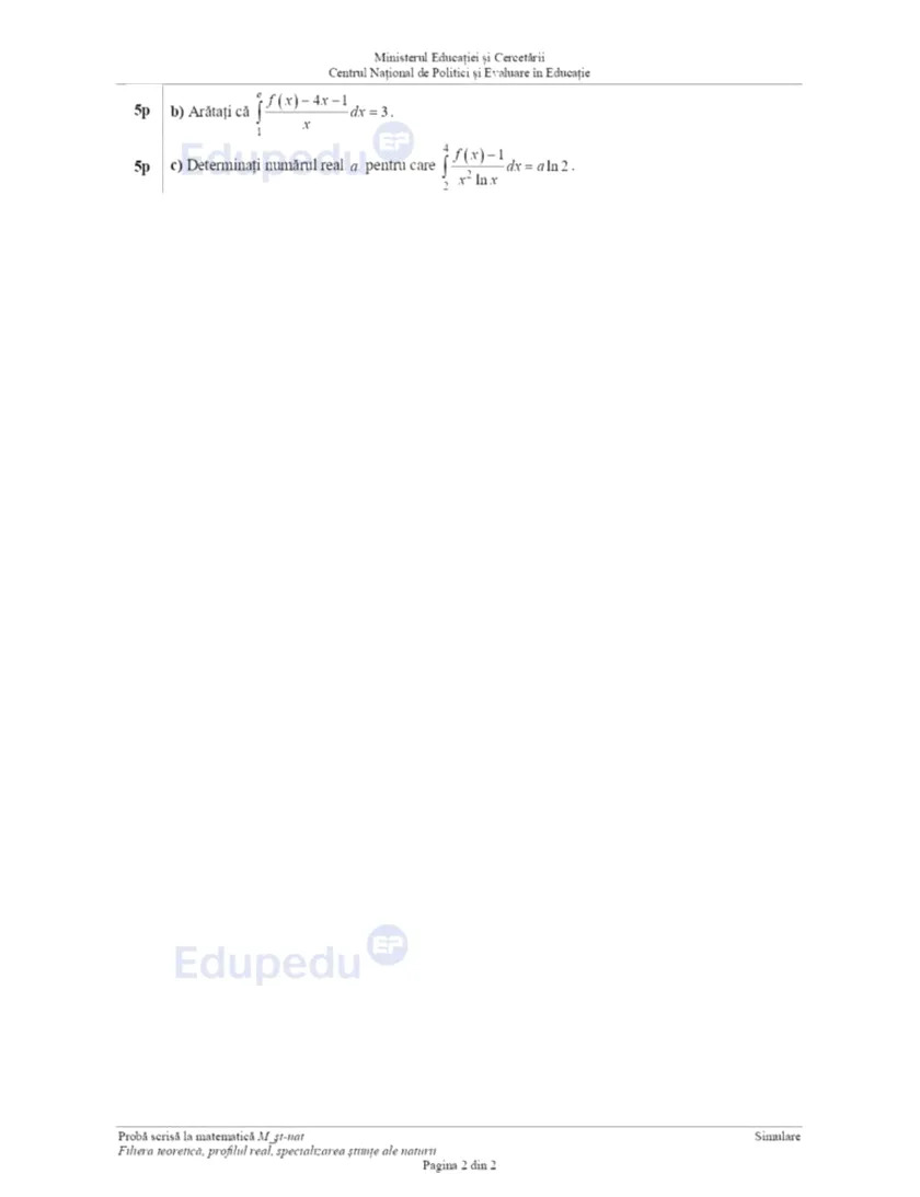 Subiecte simulare bac 2025