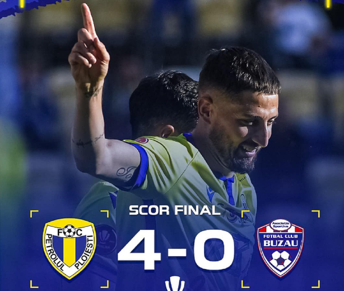 Petrolul Ploiești, victorie zdrobitoare cu Gloria Buzău. Egalitate la puncte cu liderul play-out-ului