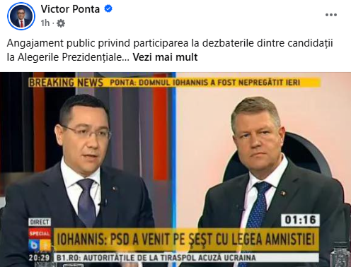 Postare Victor Ponta