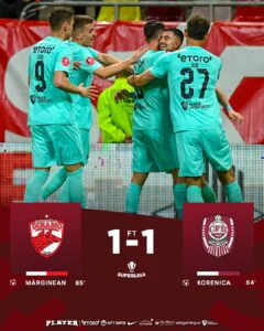 Superliga. Dinamo - CFR Cluj, scor 1-1. Echipa lui Dan Petrescu, șanse minime la titlu